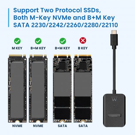 Docking station per SSD M.2 NVMe e SATA PCIe